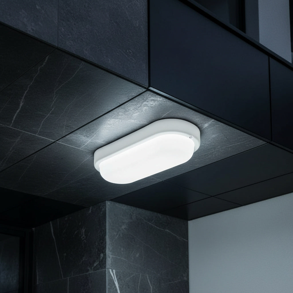 Aplica LED Ovala Exterior 6400K Rotunda 12W BAT 100lm/W XAVI Alba