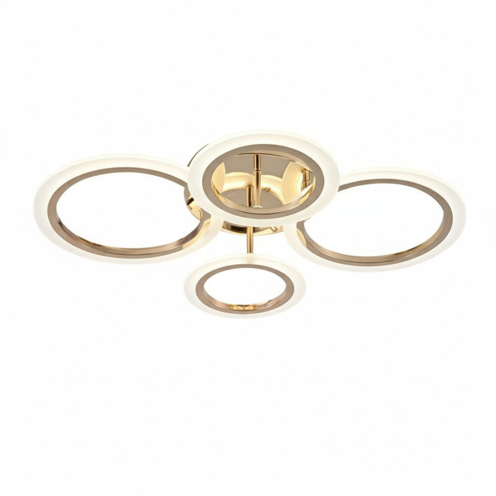 Lustra LED 2+2 Circle Gold Echivalent 400W Telecomanda