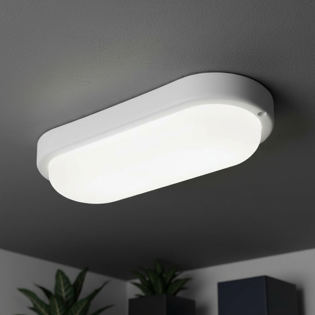 Aplica LED Ovala Exterior 18W Rotunda BAT 100lm/W XAVI Alba