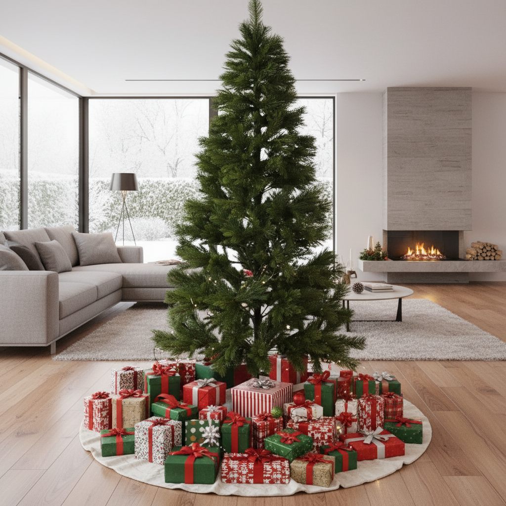 Brad Artificial de Craciun 3D Nordic H210xD100CM