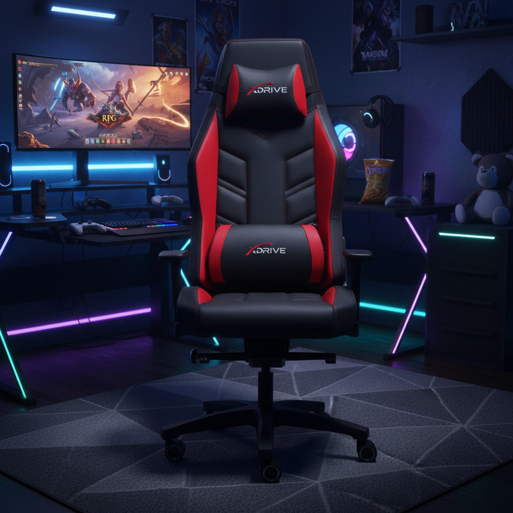 Scaun de Gaming Reglabil  xDrive FIRTINA Professional Red/Black