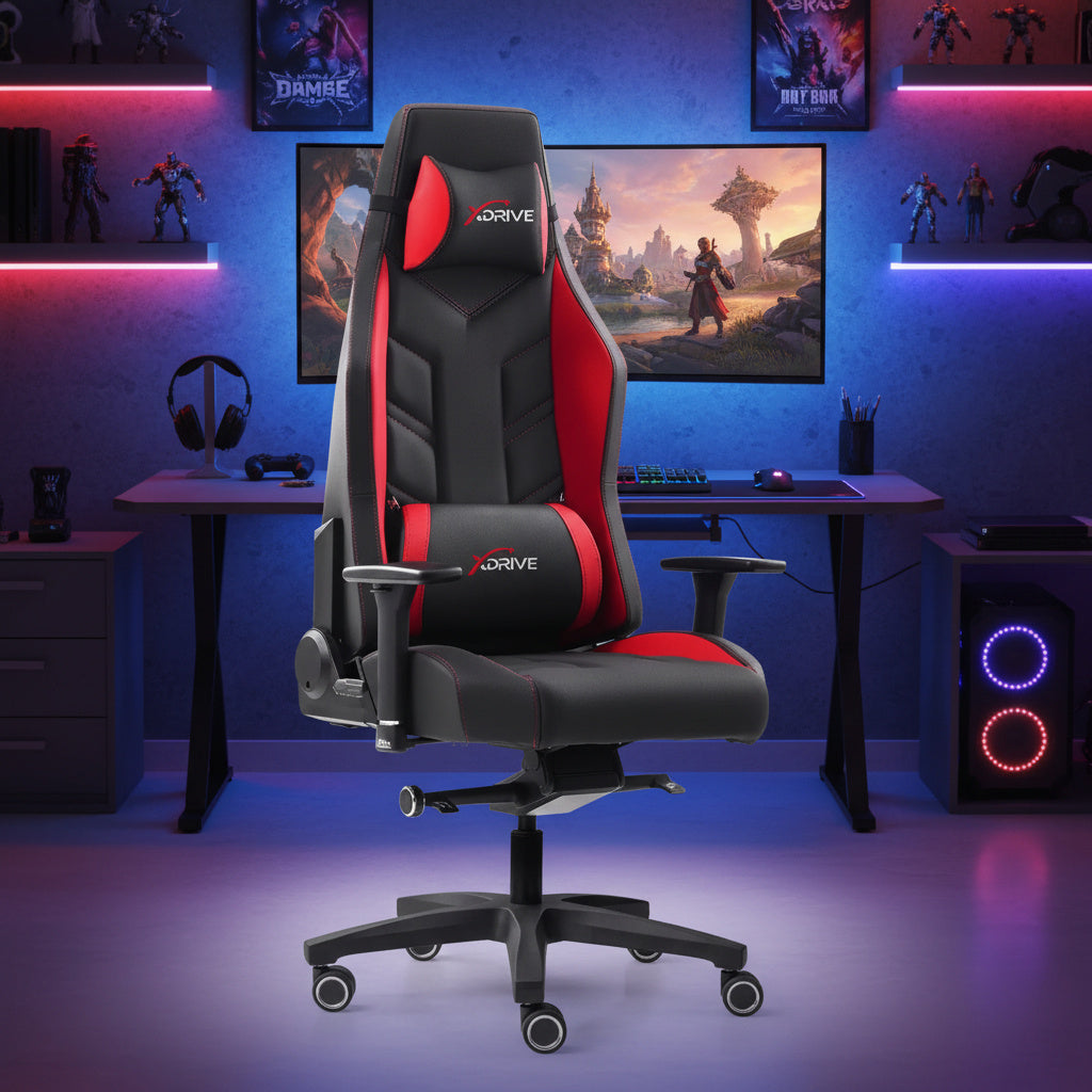 Scaun de Gaming Reglabil  xDrive FIRTINA Professional Red/Black