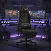 Scaun de Gaming Reglabil cu Suport Picioare xDrive FIRTINA Black/Black