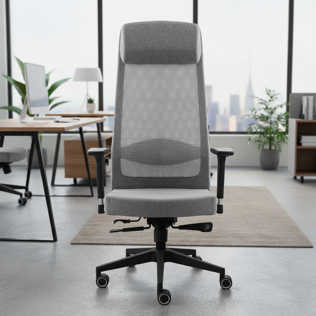 Scaun de Birou Reglabil TARSUS Office Grey Fabric