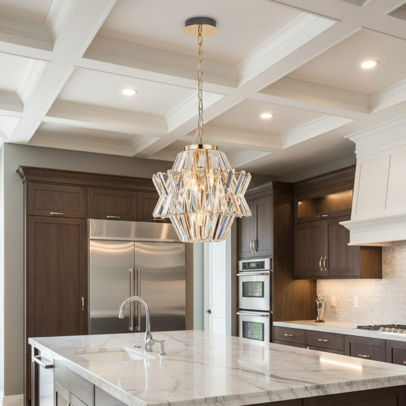 Candelabru Cristal Mini Crown Gold Premium ⌀34CM