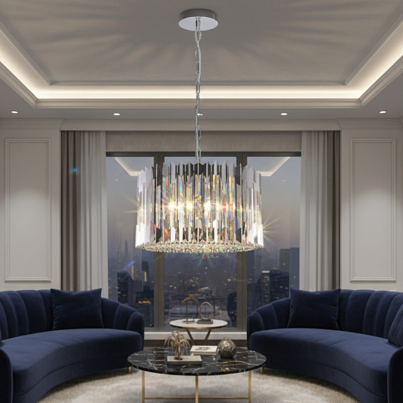 Candelabru Cristal Maxi RITZ Silver Premium ⌀54CM