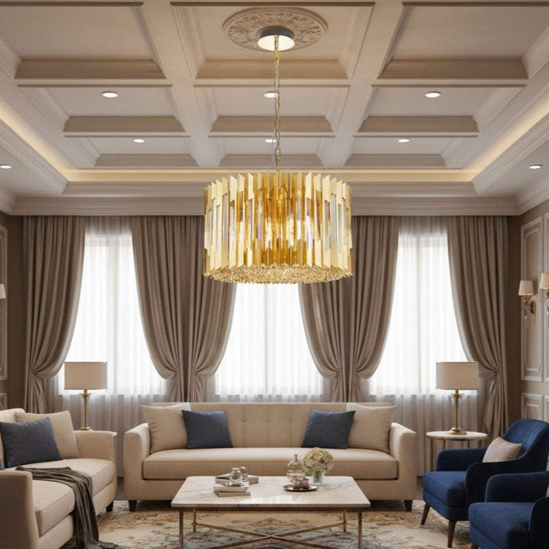 Candelabru Cristal Maxi RITZ Gold Premium ⌀54CM