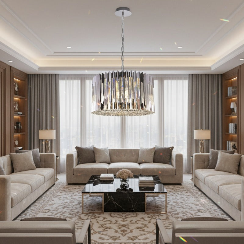 Candelabru Cristal Maxi RITZ Silver Premium ⌀54CM