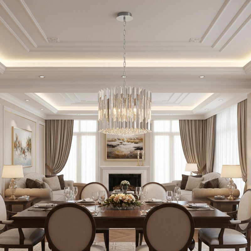 Candelabru Cristal Mini RITZ Silver Premium ⌀42CM