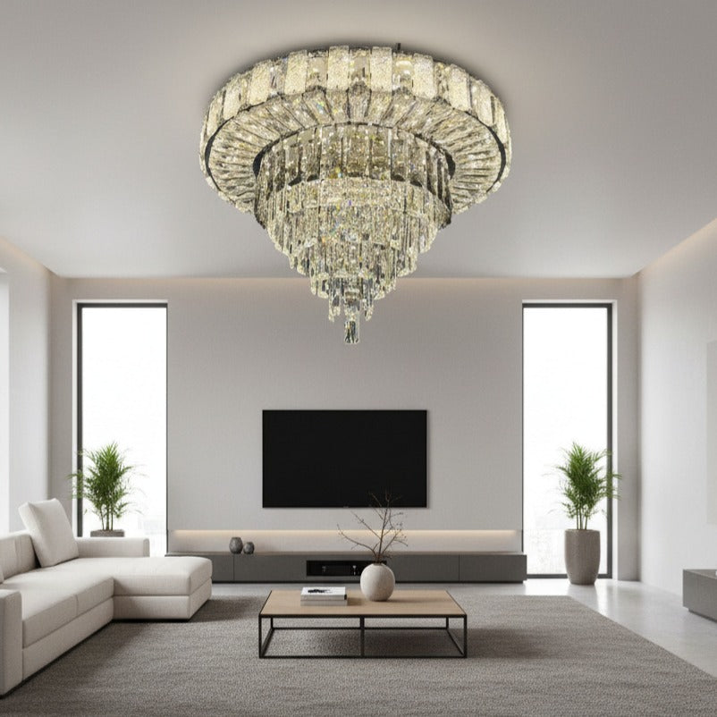 Lustra LED Cristal Galadriel Echivalent 800W Telecomanda