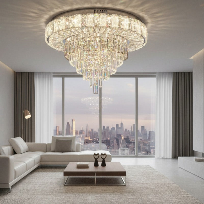 Lustra LED Cristal Galadriel Echivalent 800W Telecomanda