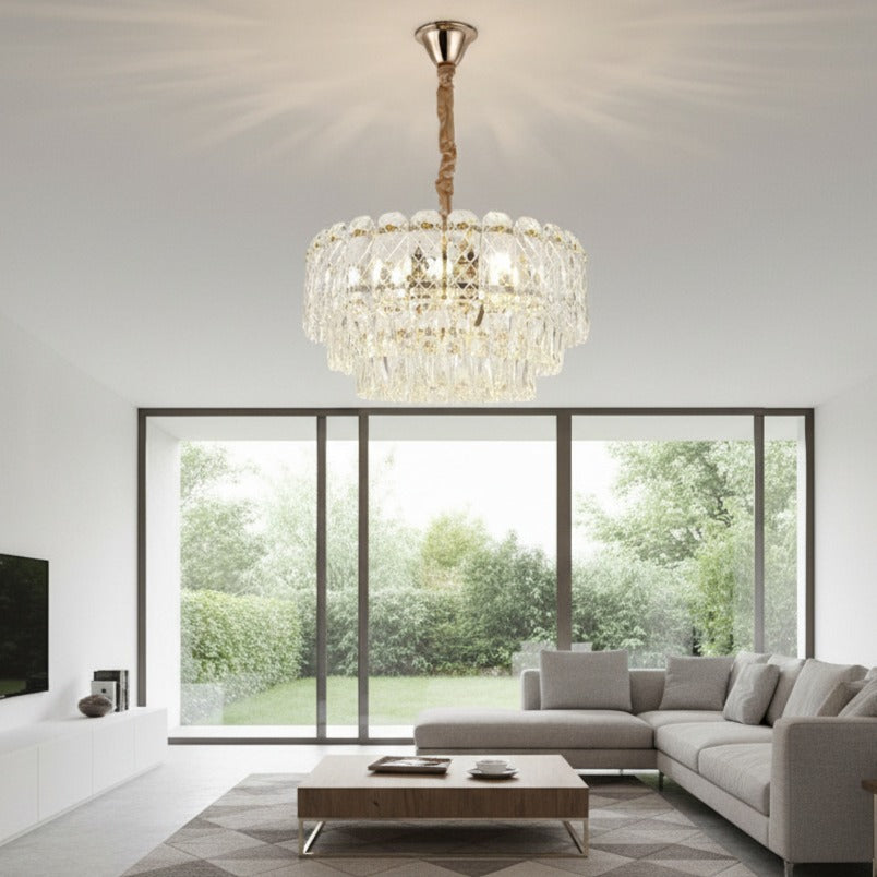 Candelabru Cristal Maxi ELARA Gold ⌀50CM