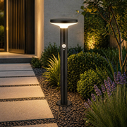 Stalp de Gradina LED Shiny cu Incarcare Solara Senzor 50CM Premium