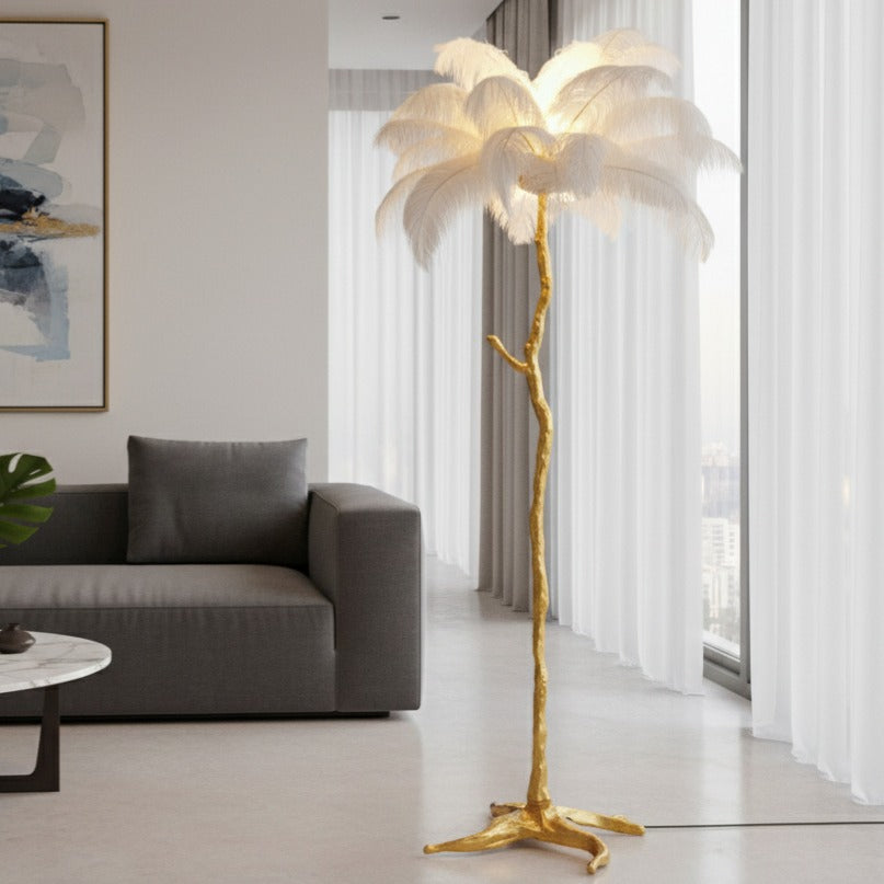 Lampadar Luxury Peacock Gold 165CM