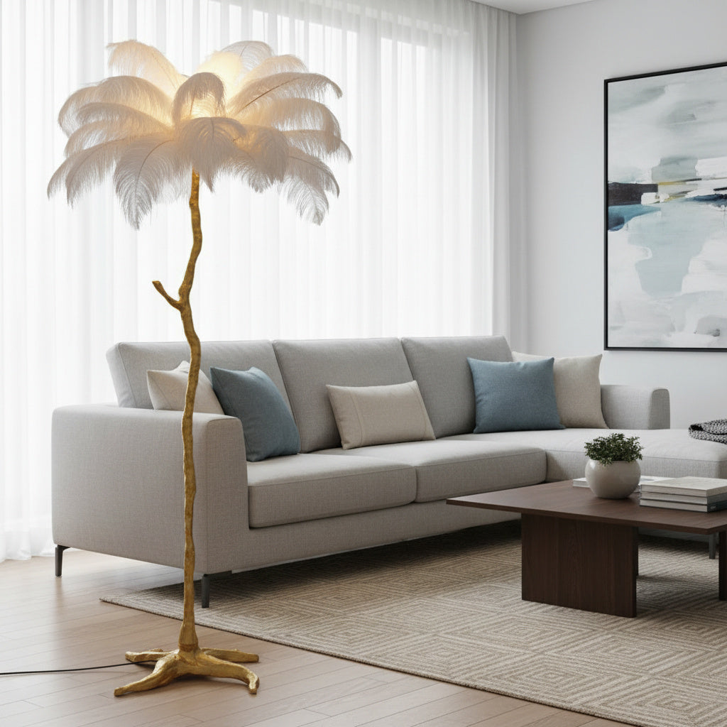 Lampadar Luxury Peacock Gold 165CM