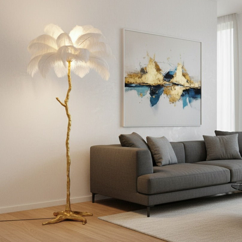Lampadar Luxury Peacock Gold 165CM