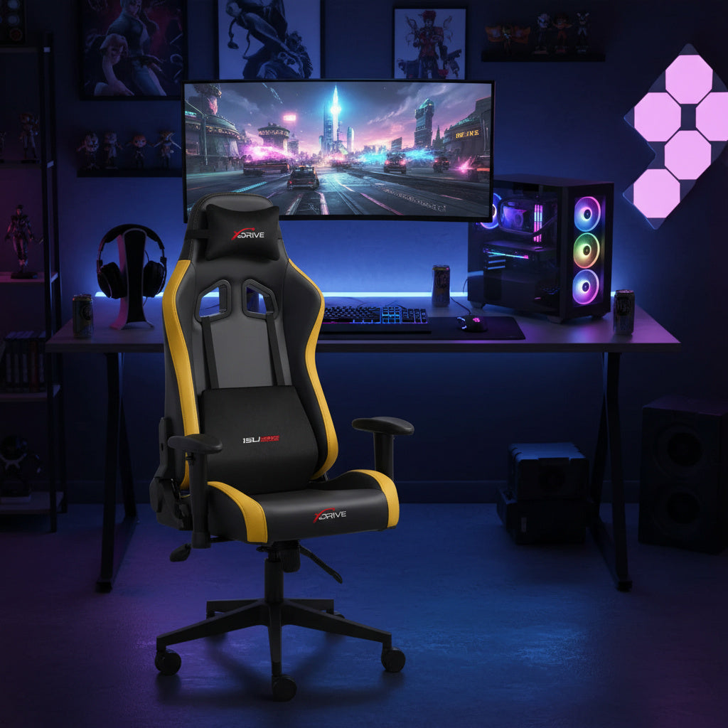 Scaun de Gaming Reglabil xDrive 15'LI PLUS Professional Yellow/Black