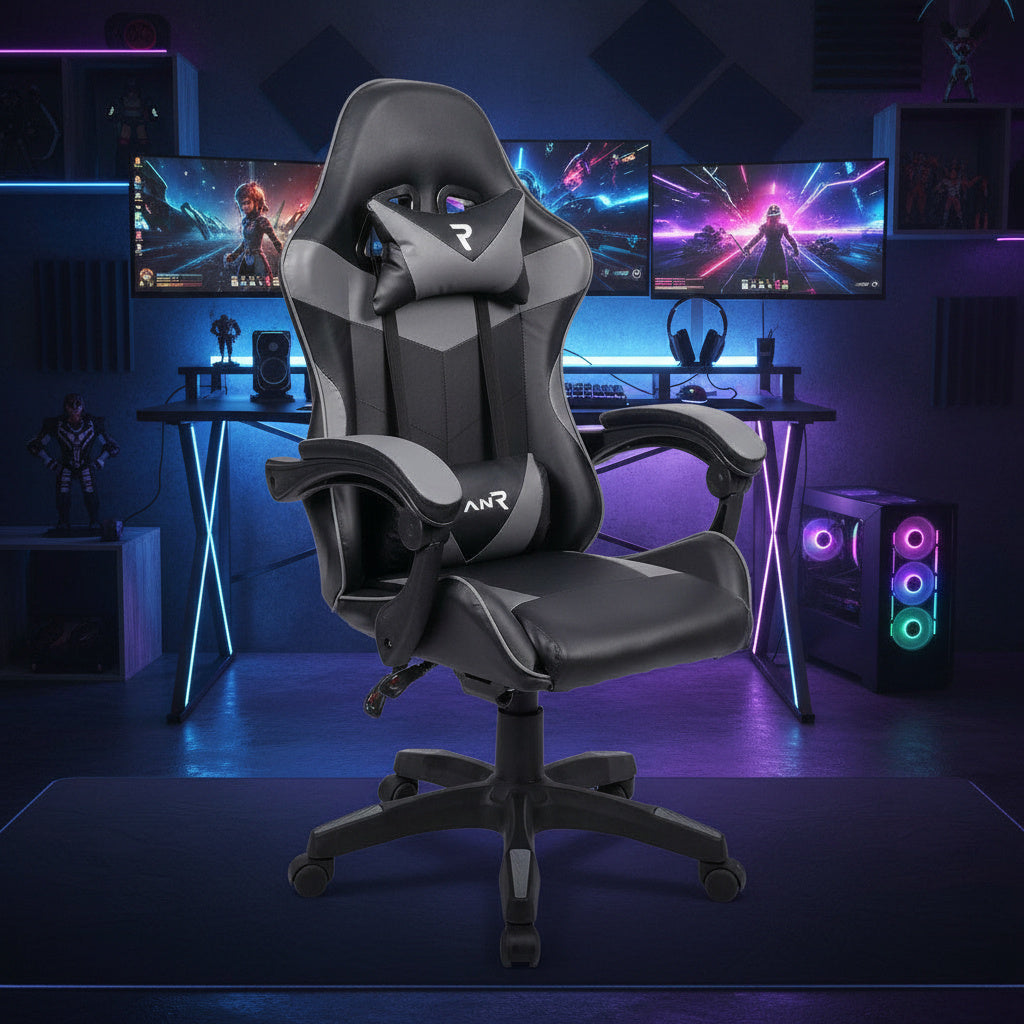 Scaun de Gaming Reglabil Professional Tron Thrones Grey