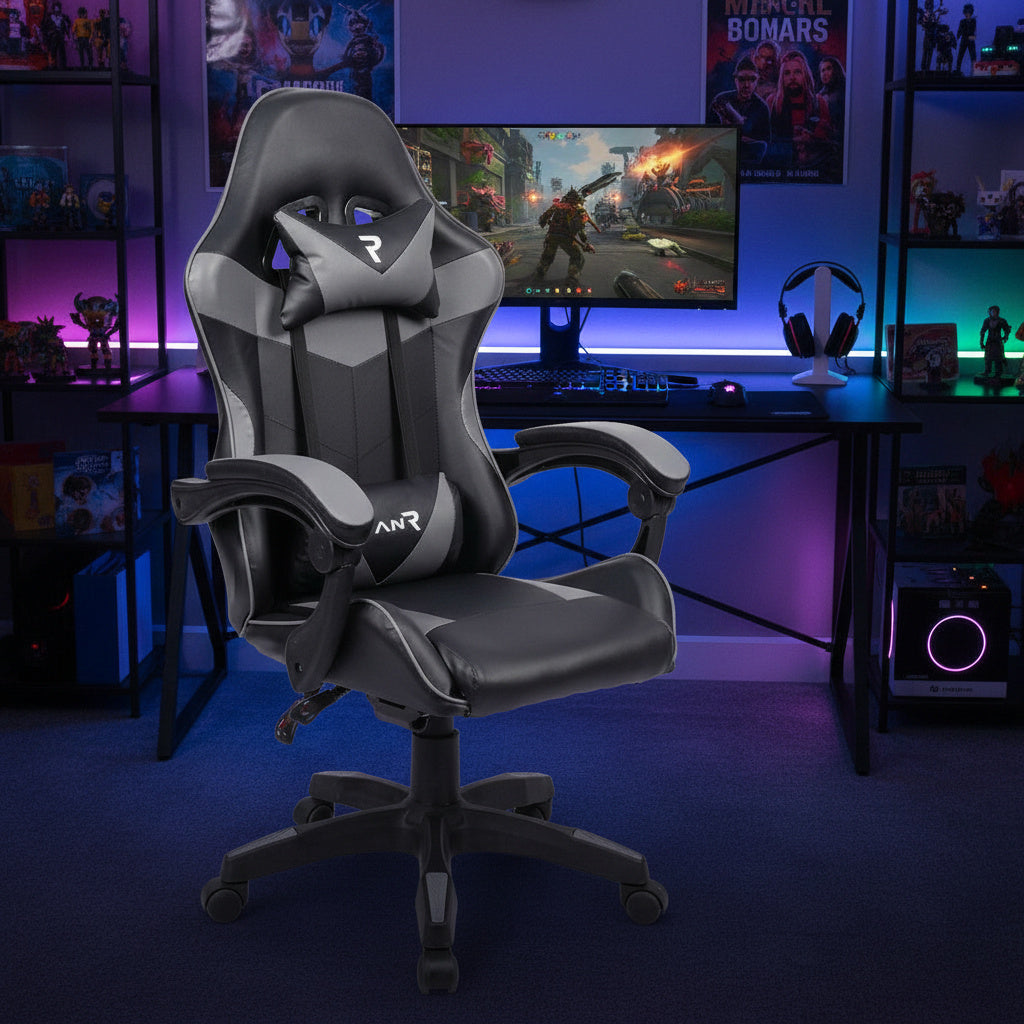 Scaun de Gaming Reglabil Professional Tron Thrones Grey