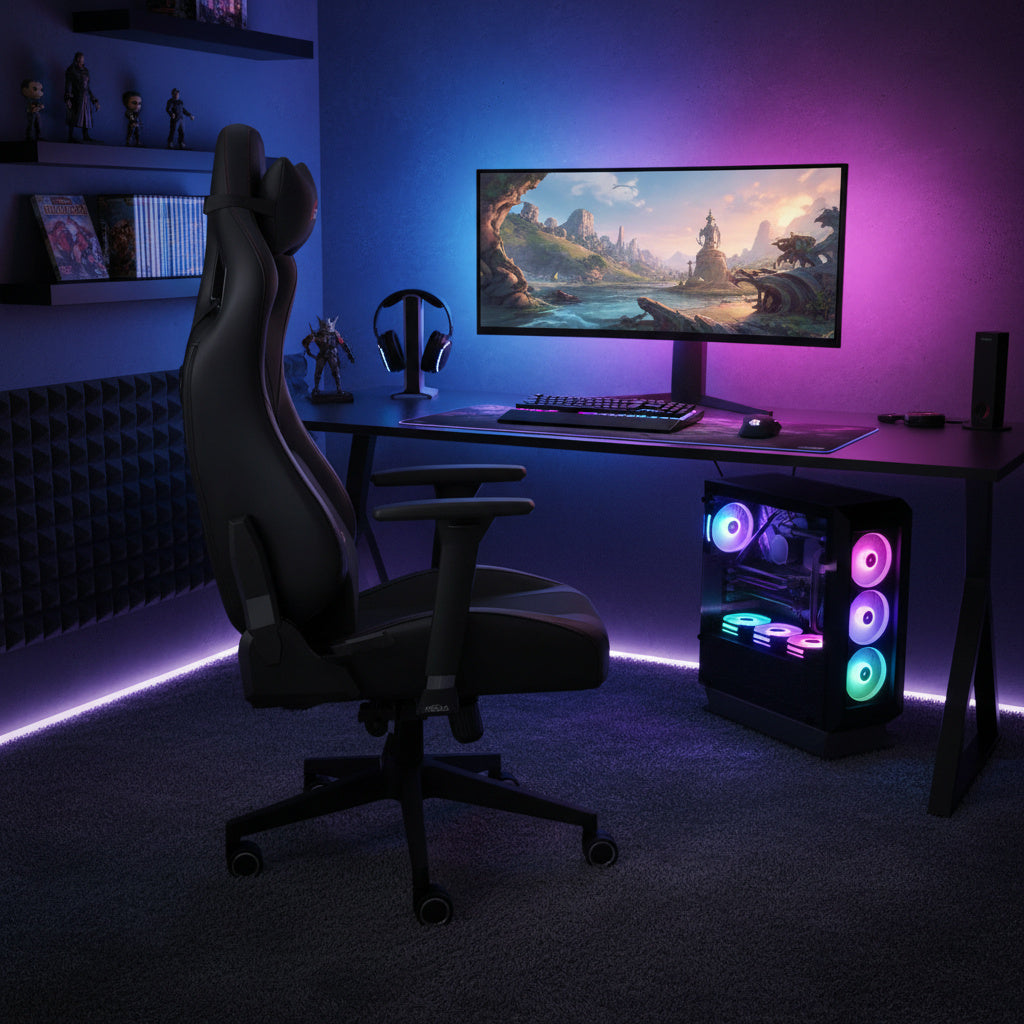 Scaun de Gaming Reglabil xDrive AKDENİZ Professional Black Fabric