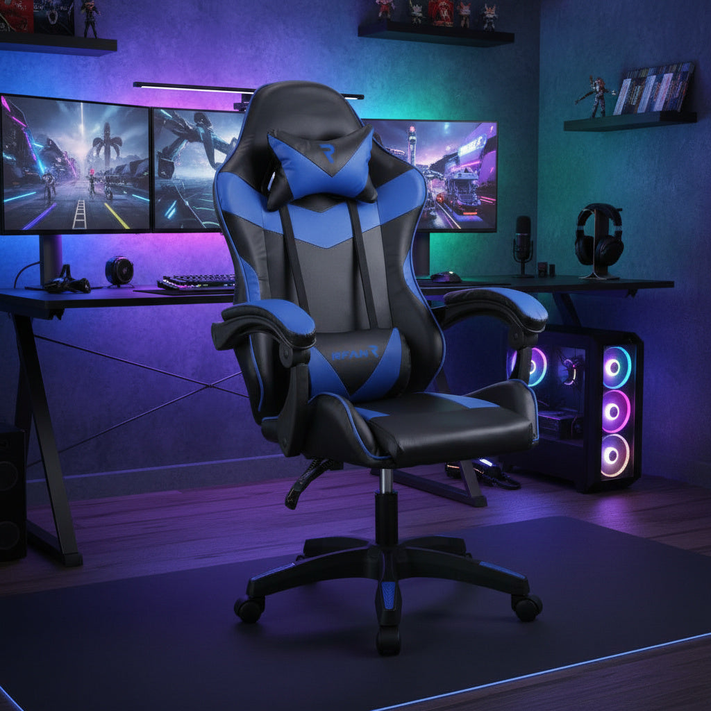 Scaun de Gaming Reglabil Professional Tron Thrones BOC-734 Blue