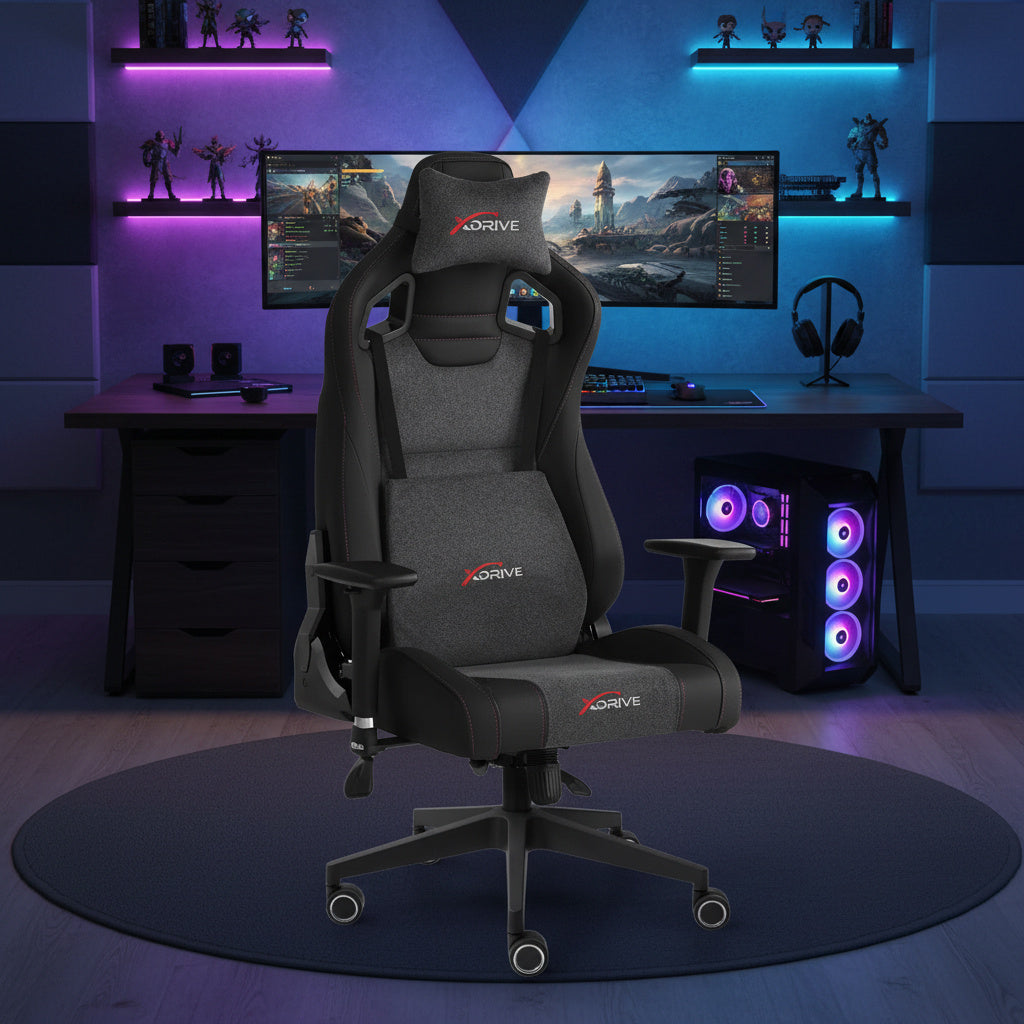 Scaun de Gaming Reglabil xDrive AKDENİZ Professional Grey/Black