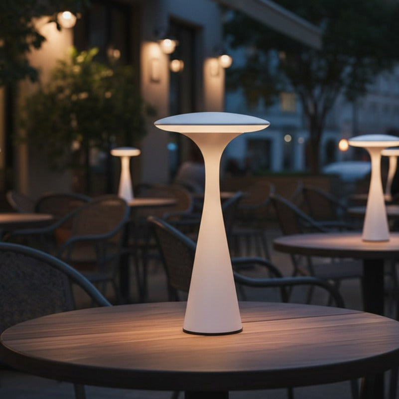 Veioza LED Decorativa Alba Dimabila 3 Tipuri de Lumina 28CM IP44