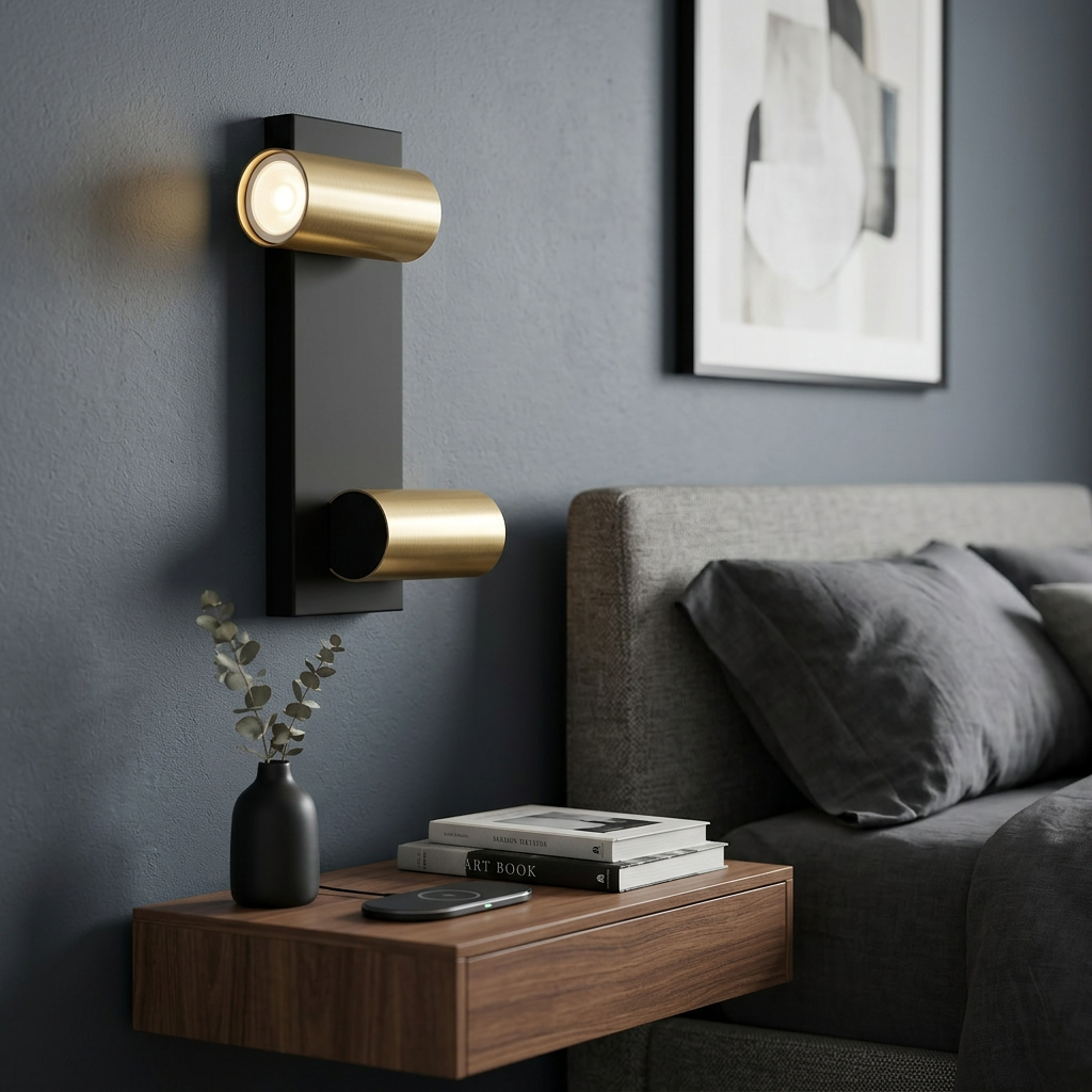 Aplica Genesis Black & Gold Premium cu 2 Spoturi Reglabile