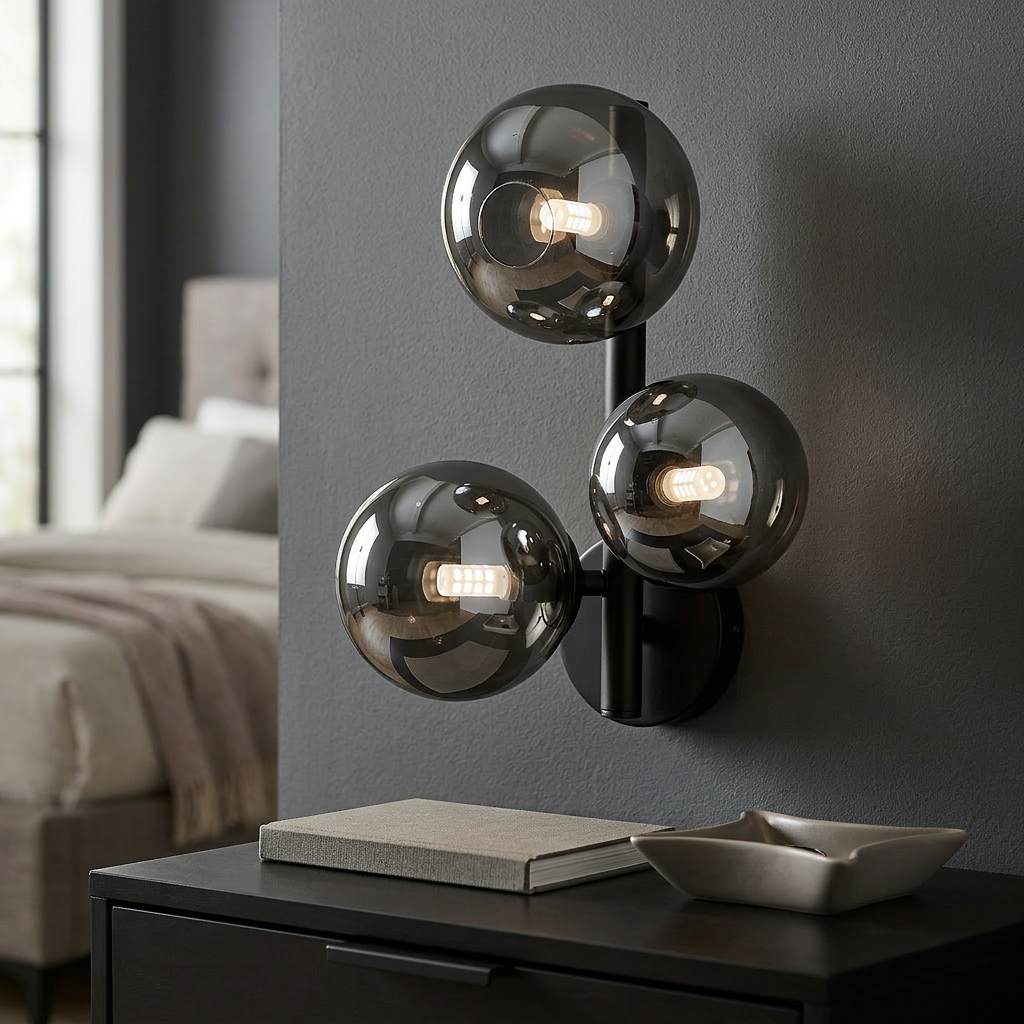 Aplica Perete Mila Black Premium 3xG9