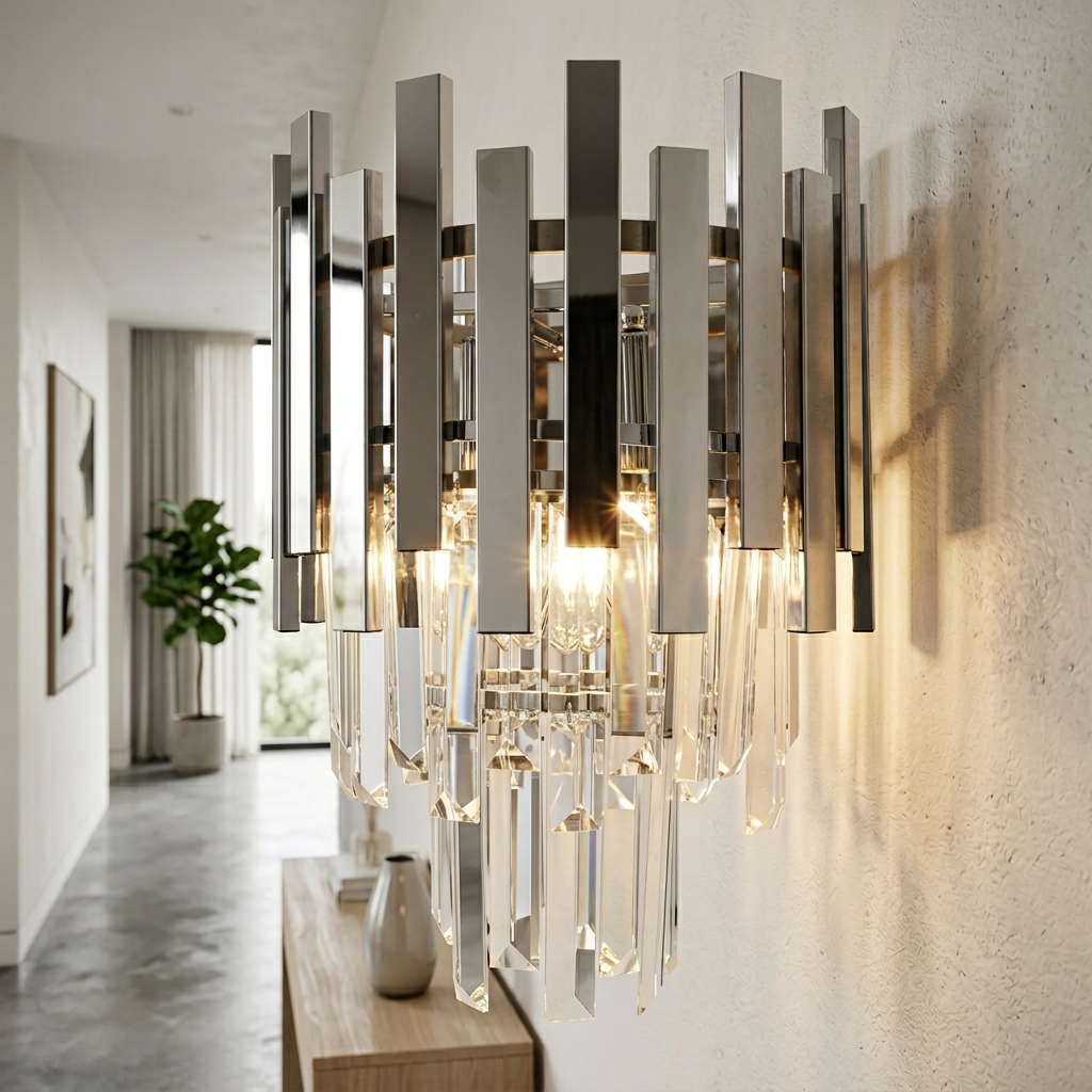 Aplica Cristal Aspen Silver Premium 2xE14