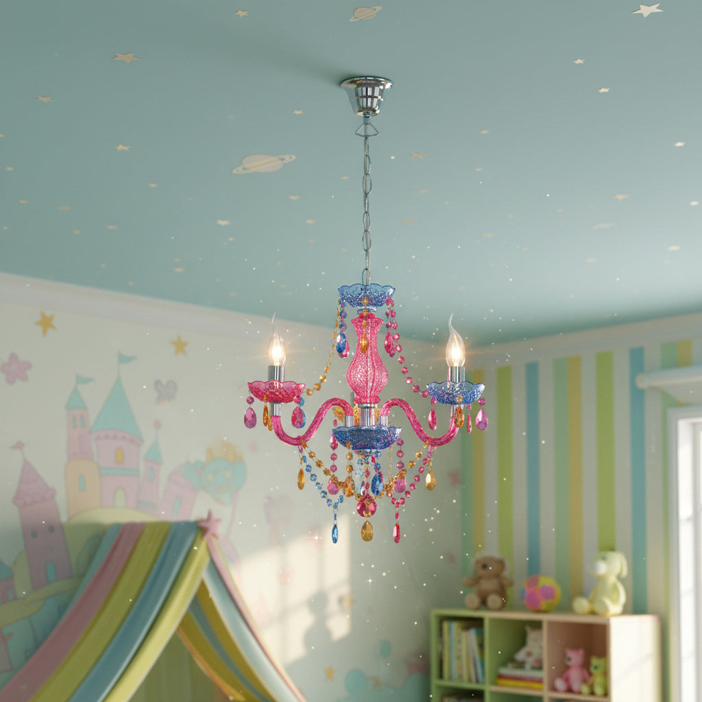 Candelabru Cristal Mini Luster Multicolor