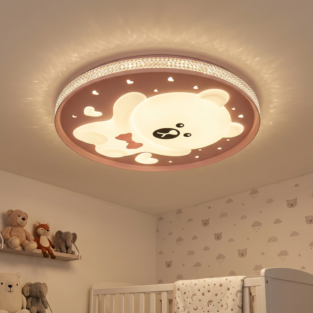 Lustra LED Bear Pink Premium Ø49CM Echivalent 350W