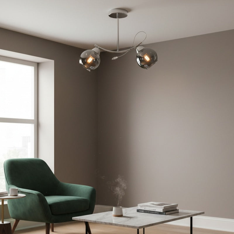 Lustra Connor Abajur Argintiu 2xE27 Silver