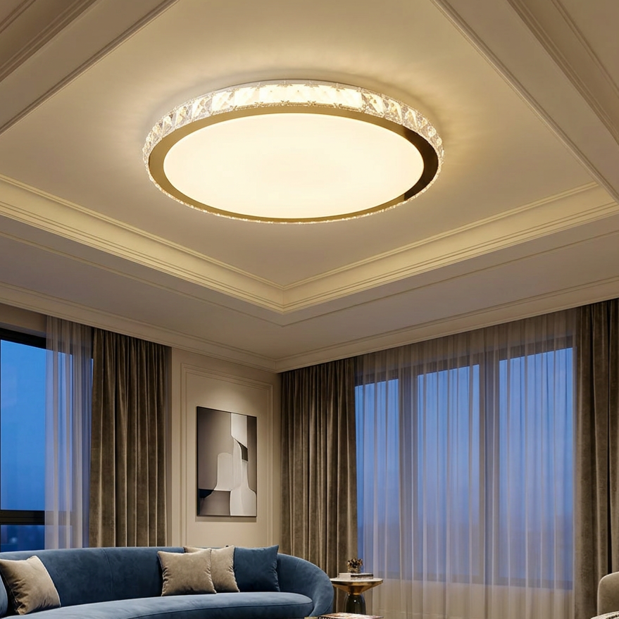 Plafonieră Layla Rotunda Gold Premium Telecomanda