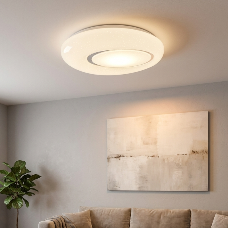 Plafonieră Bono Rotunda White Ø48CM Echivalent 350W