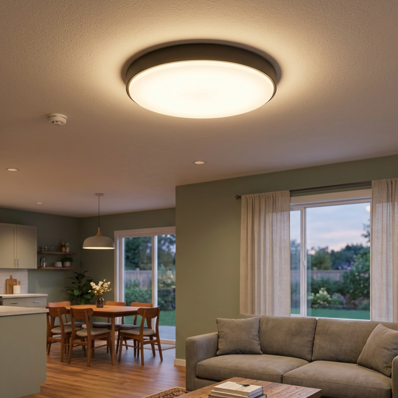 Plafonieră Maya Rotunda Black Ø50CM Echivalent 350W