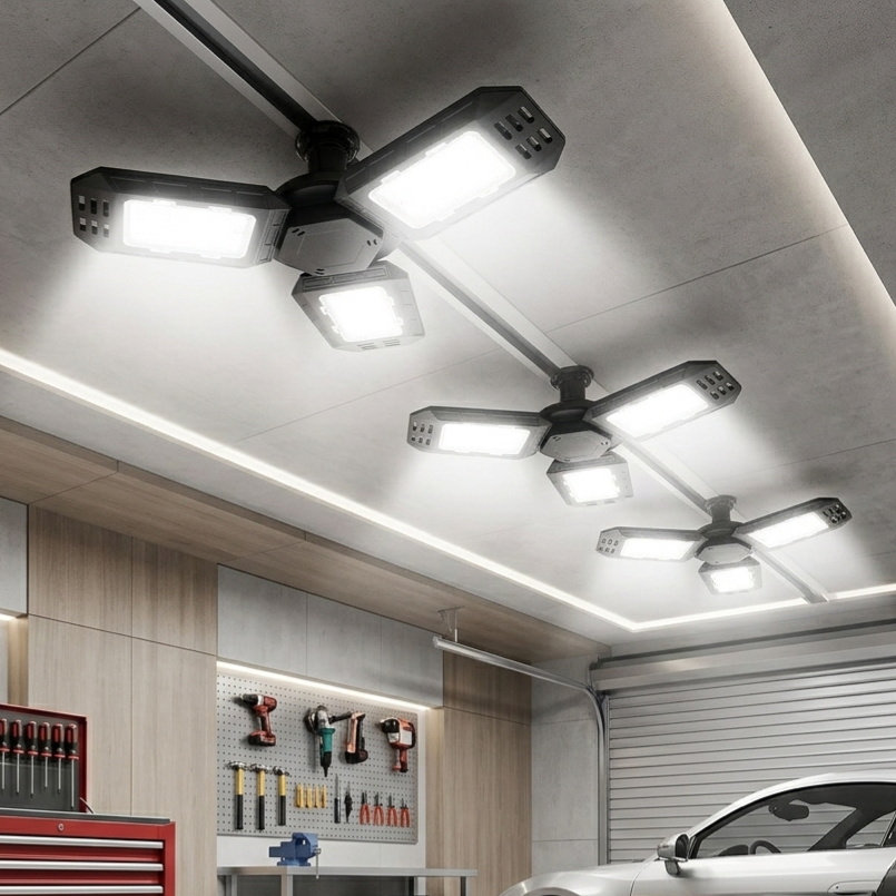 Bec LED E27 cu 3 Brate Pliabile 50W 4500lm