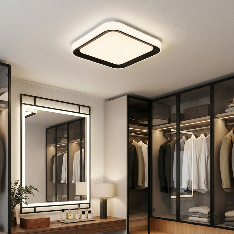 Plafonieră Quadro Patrata Black Premium