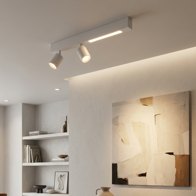 Lustra LED Magnet White Premium cu 2 Spoturi Reglabile