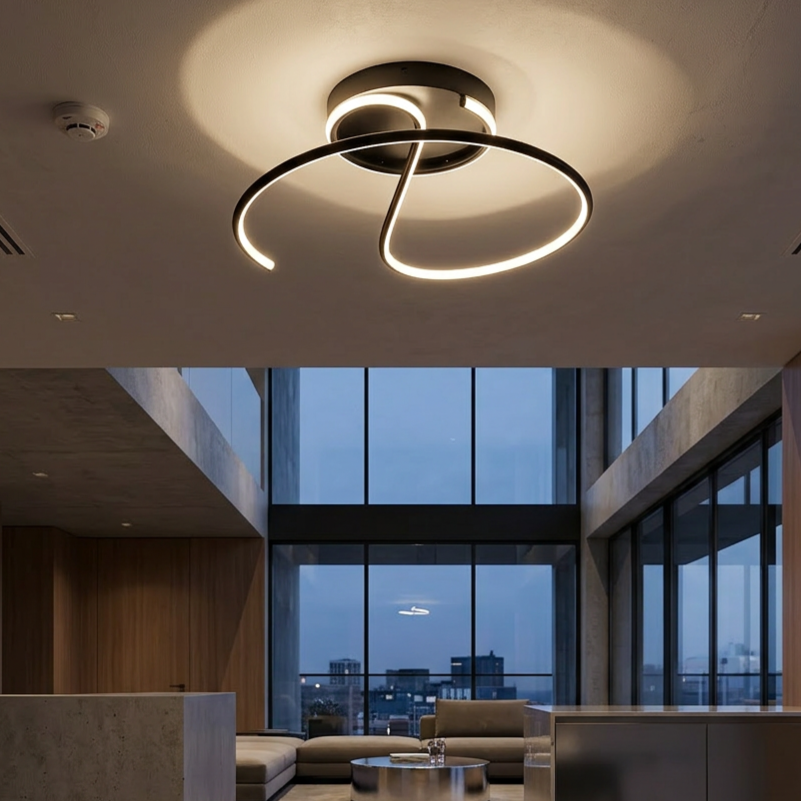 Lustra LED Delta Black Premium Echivalent 200W