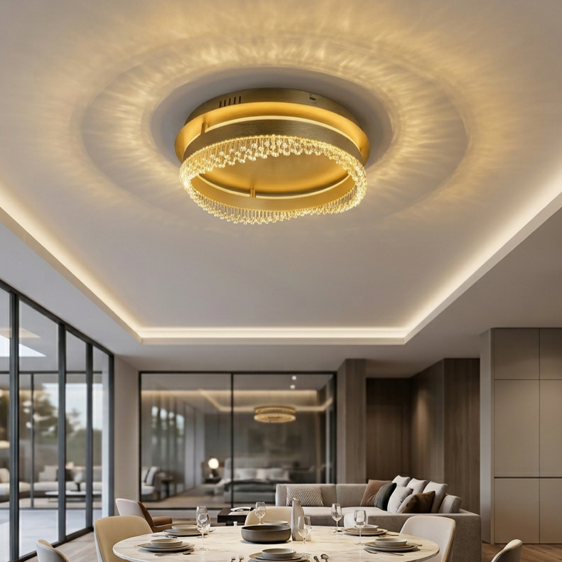 Lustra LED Preciosa Gold Premium Echivalent 300W