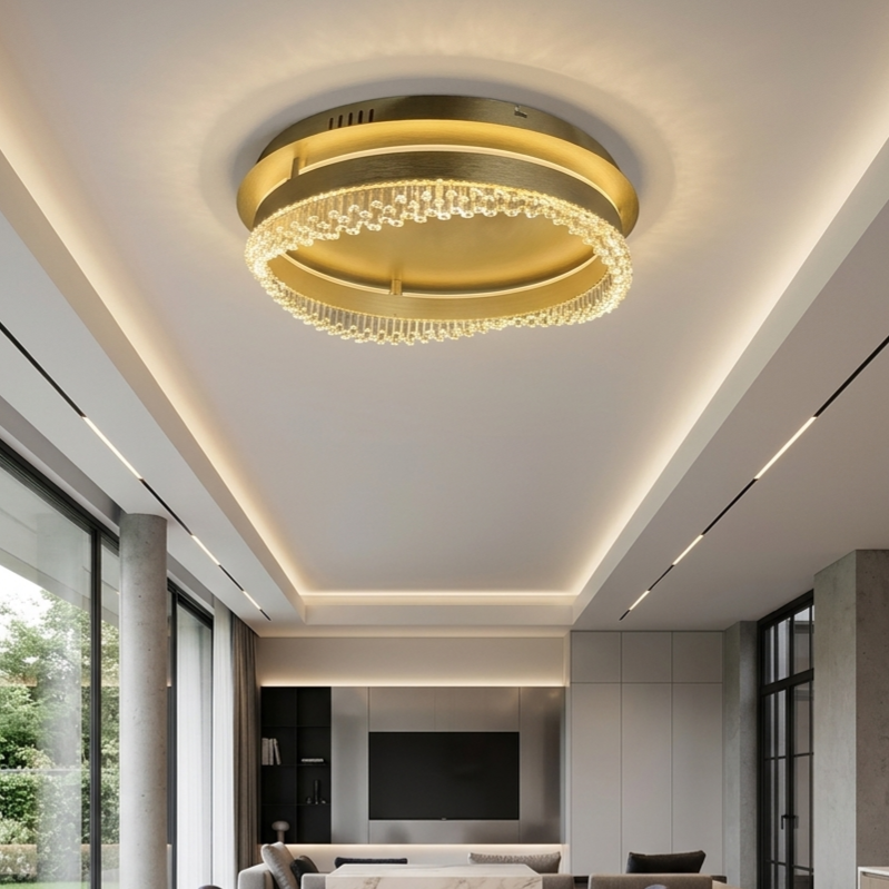 Lustra LED Preciosa Gold Premium Echivalent 300W