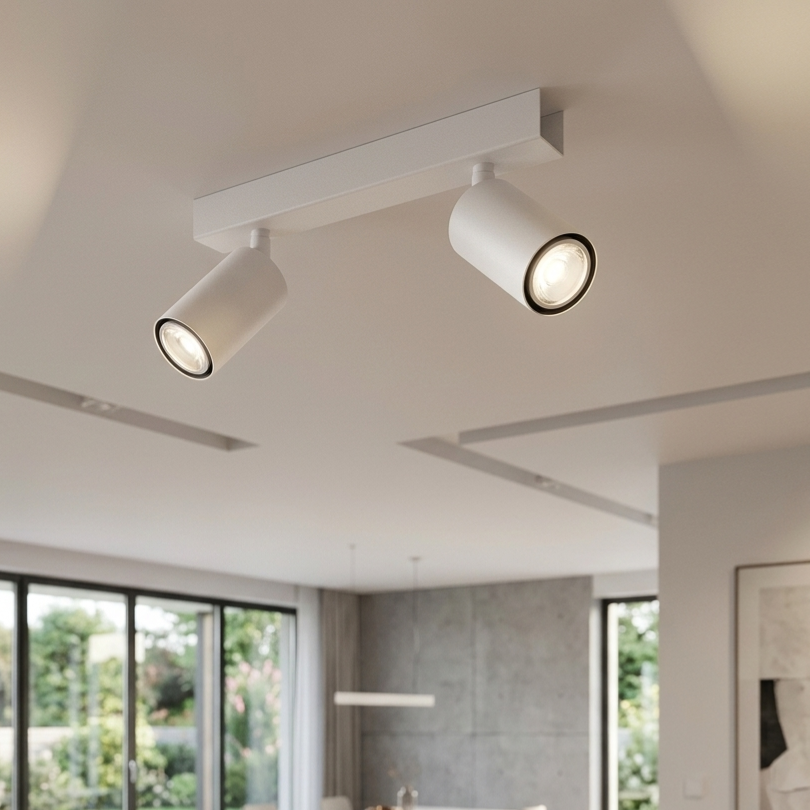 Lustra Hudson White Premium cu 2 Spoturi Reglabile