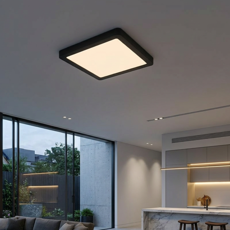 Plafonieră LED Patrata Evora Black