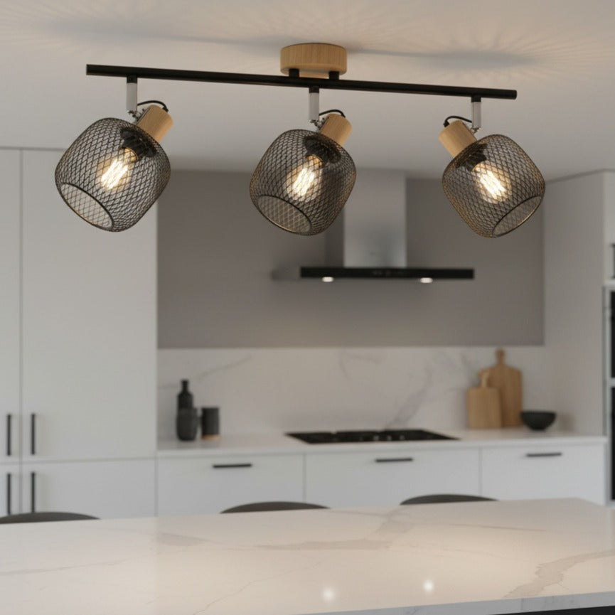 Lustra BEKA cu 3 Spoturi Reglabile Black & Brown