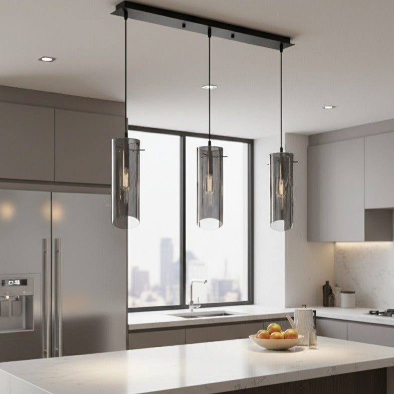 Lustra Suspendata Padova Black Premium Abajur 3xE27