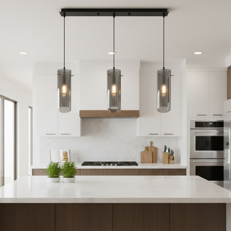 Lustra Suspendata Padova Black Premium Abajur 3xE27