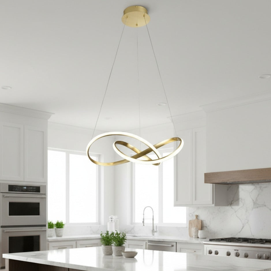 Lustra LED Suspendata Cappio Gold Premium Echivalent 200W