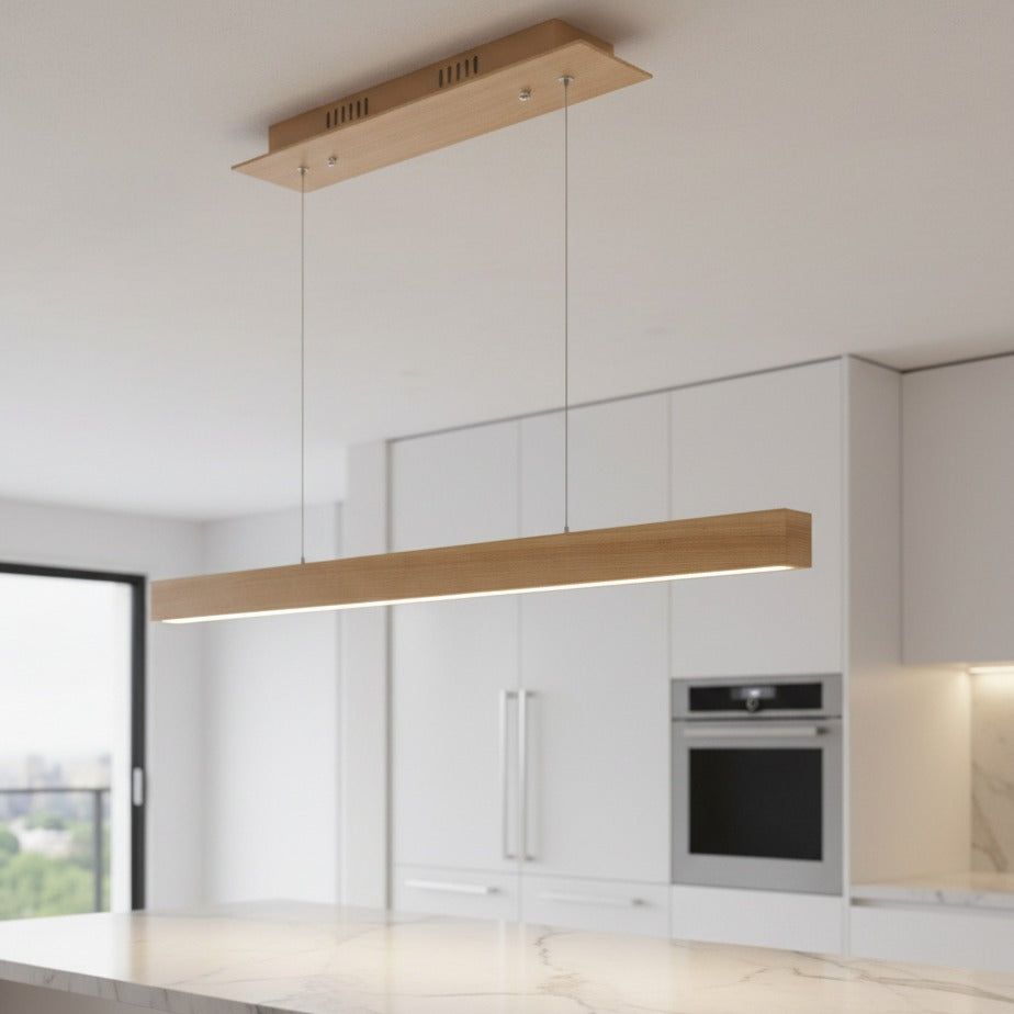 Lustra LED Suspendata Timber Wood Premium Echivalent 150W