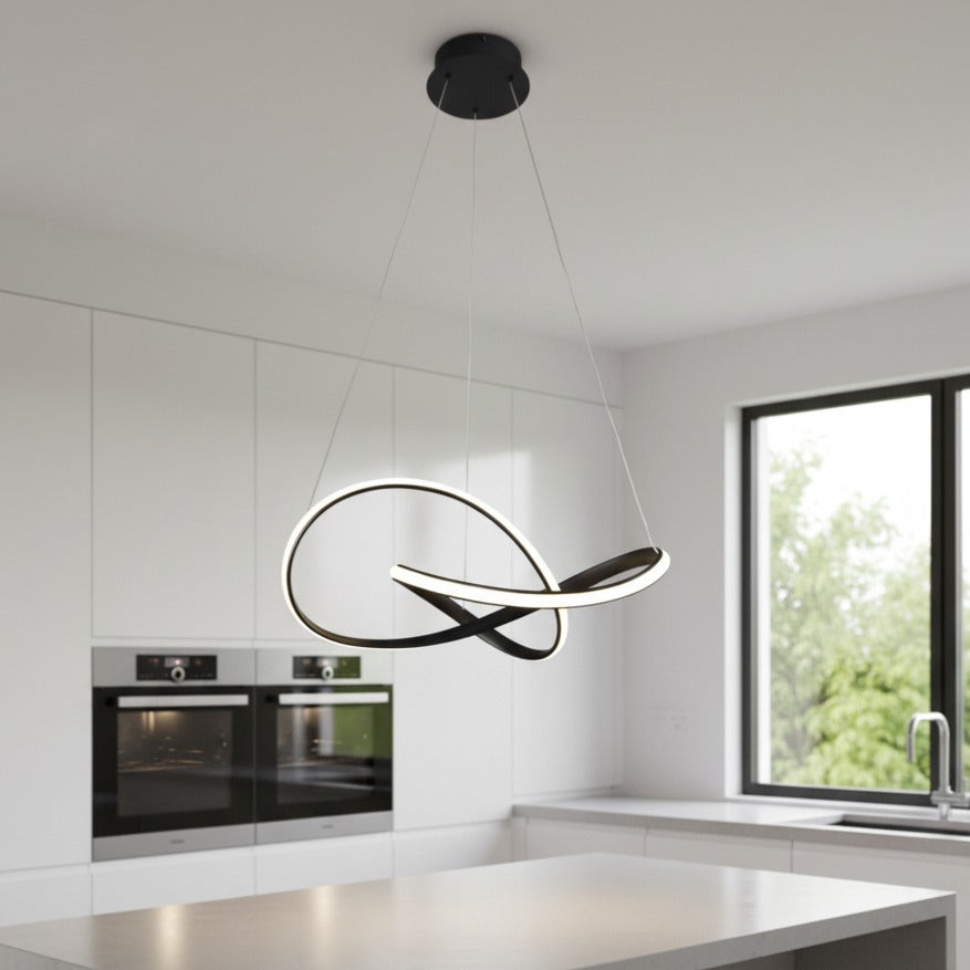 Lustra LED Suspendata Cappio Black Premium Echivalent 200W